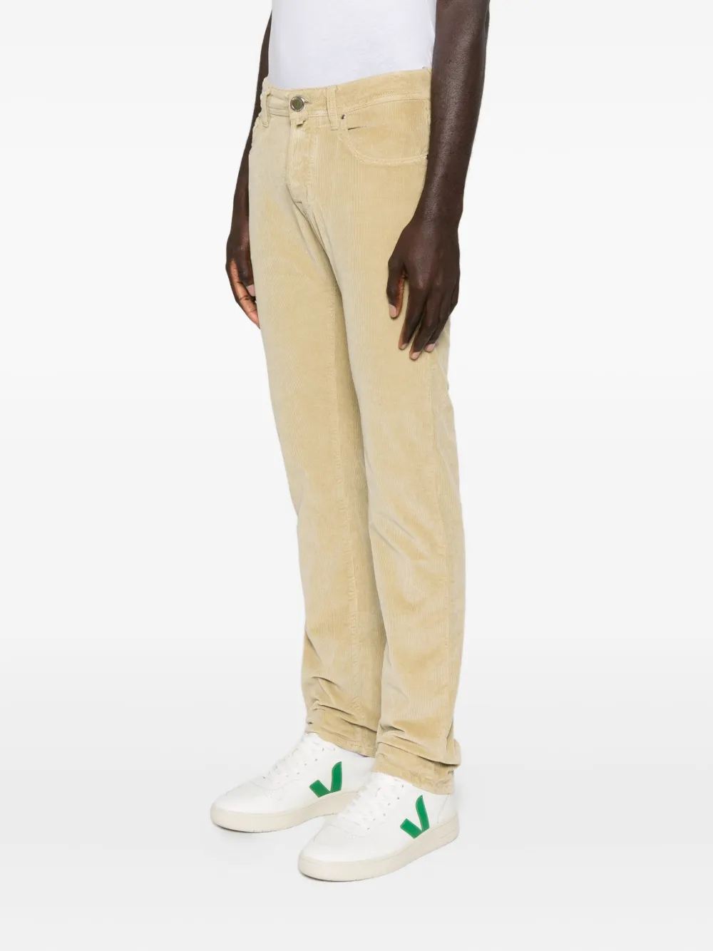 Jacob Cohen Straight-leg-hose Aus Cord In Neutral