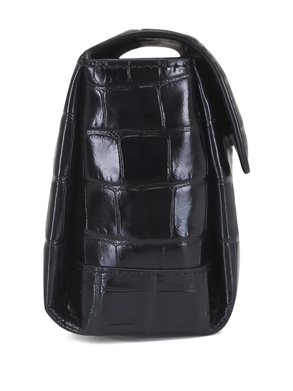 Crocodile-Embossed Clutch Bag