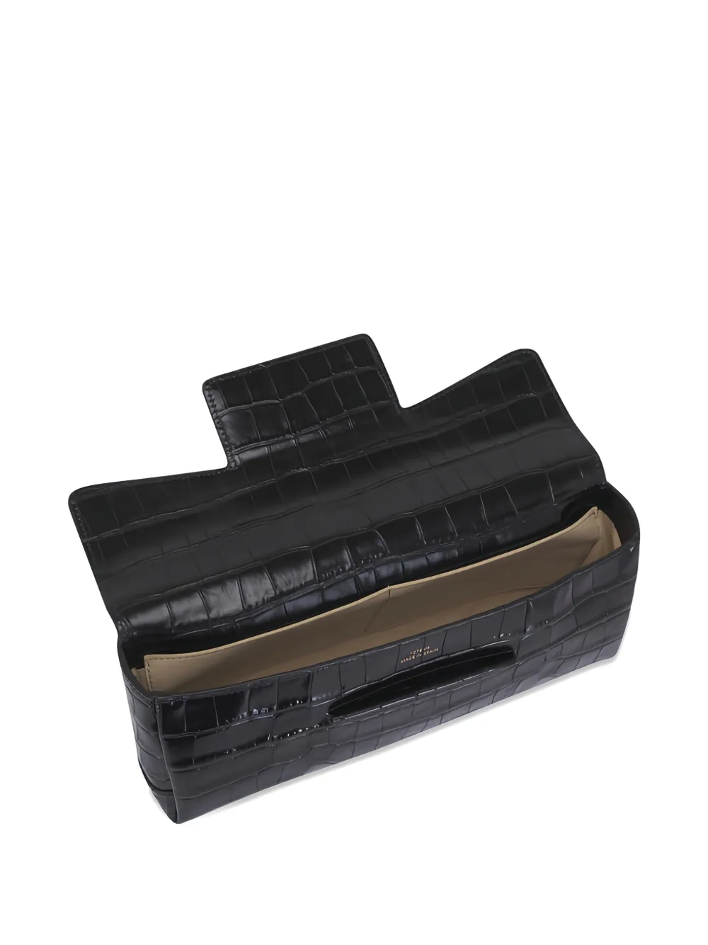 Crocodile-Embossed Clutch Bag