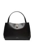 Loulou clasp-detail leather shoulder bag - Black