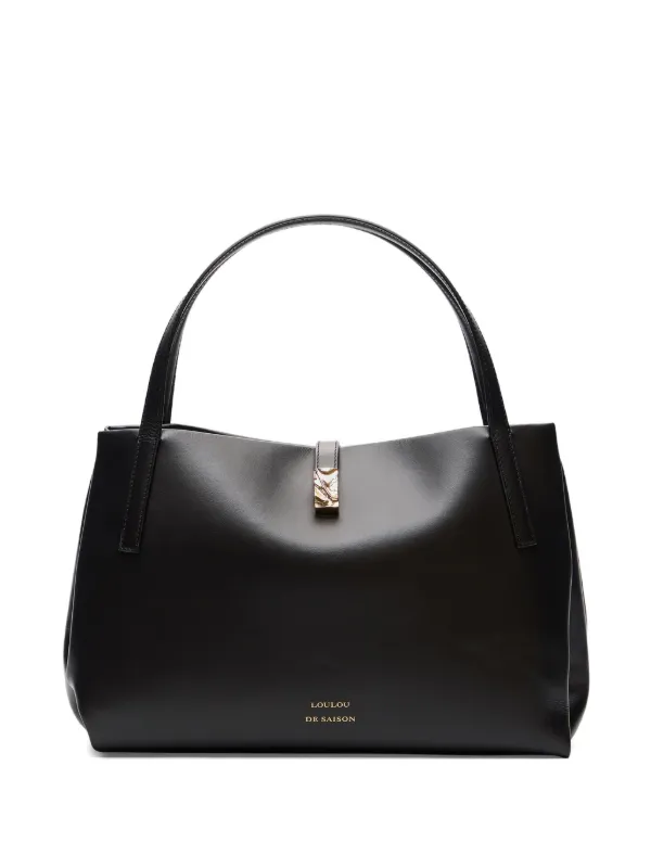 Loulou clasp-detail Leather Shoulder Bag Black FARFETCH PH