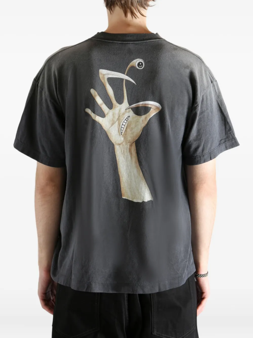 Saint Mxxxxxx Graphic Print T-shirt In Animal Print