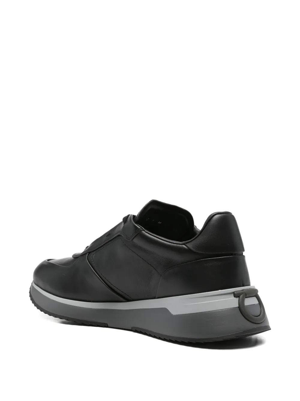Ferragamo leather sneakers Zwart