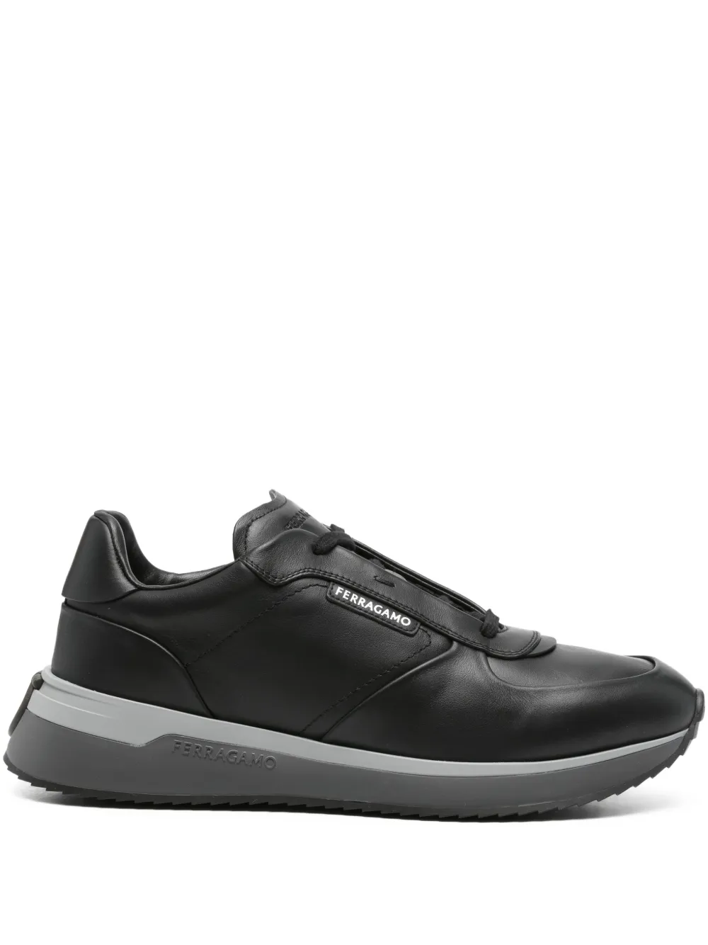 Ferragamo leather sneakers Zwart