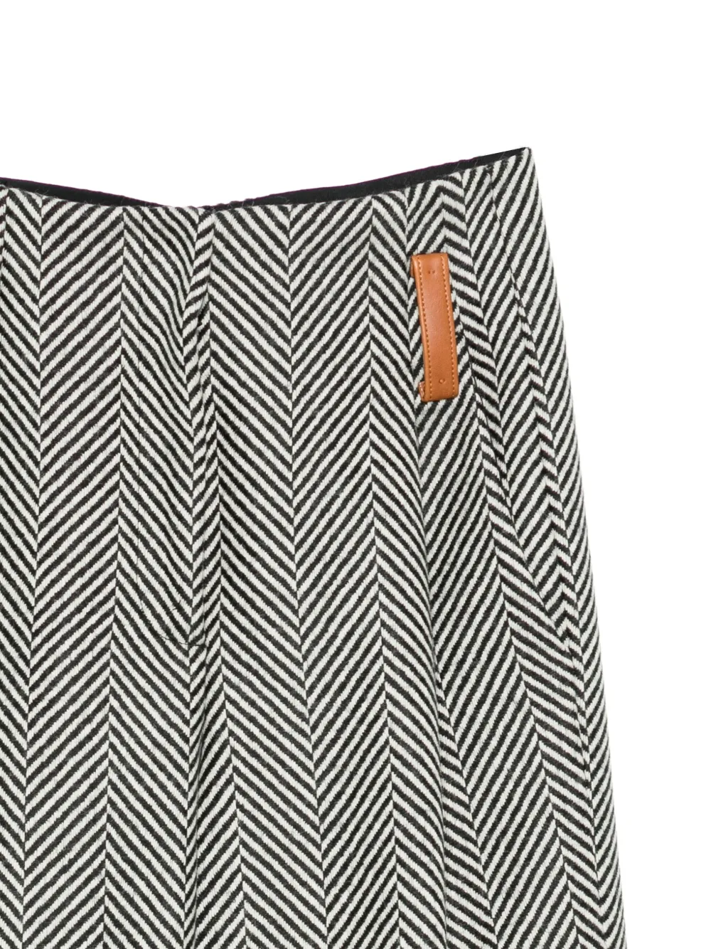 Forte Straight broek met chevron patroon Zwart