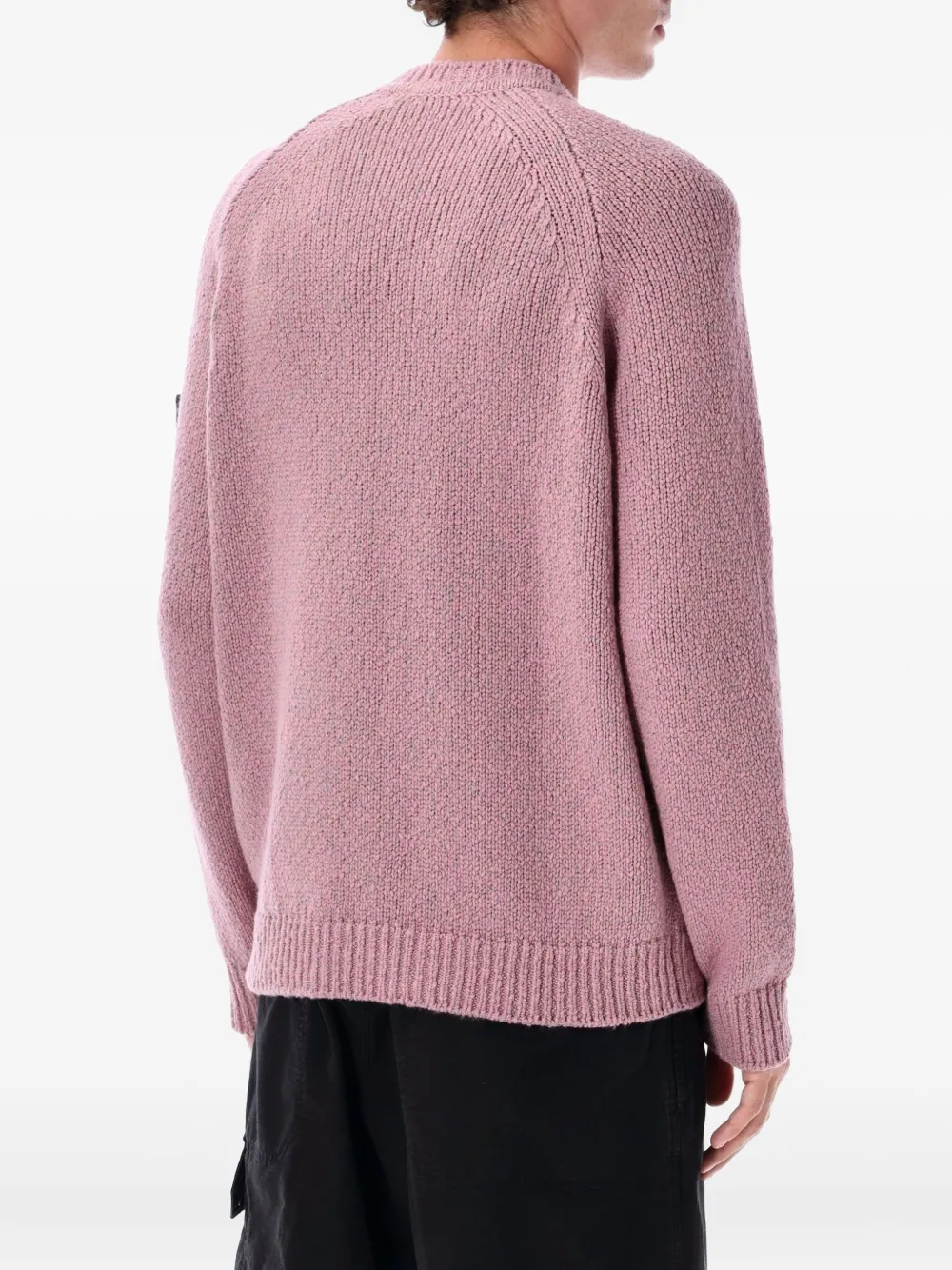 Stone Island raglan-sleeve wool sweater - Roze