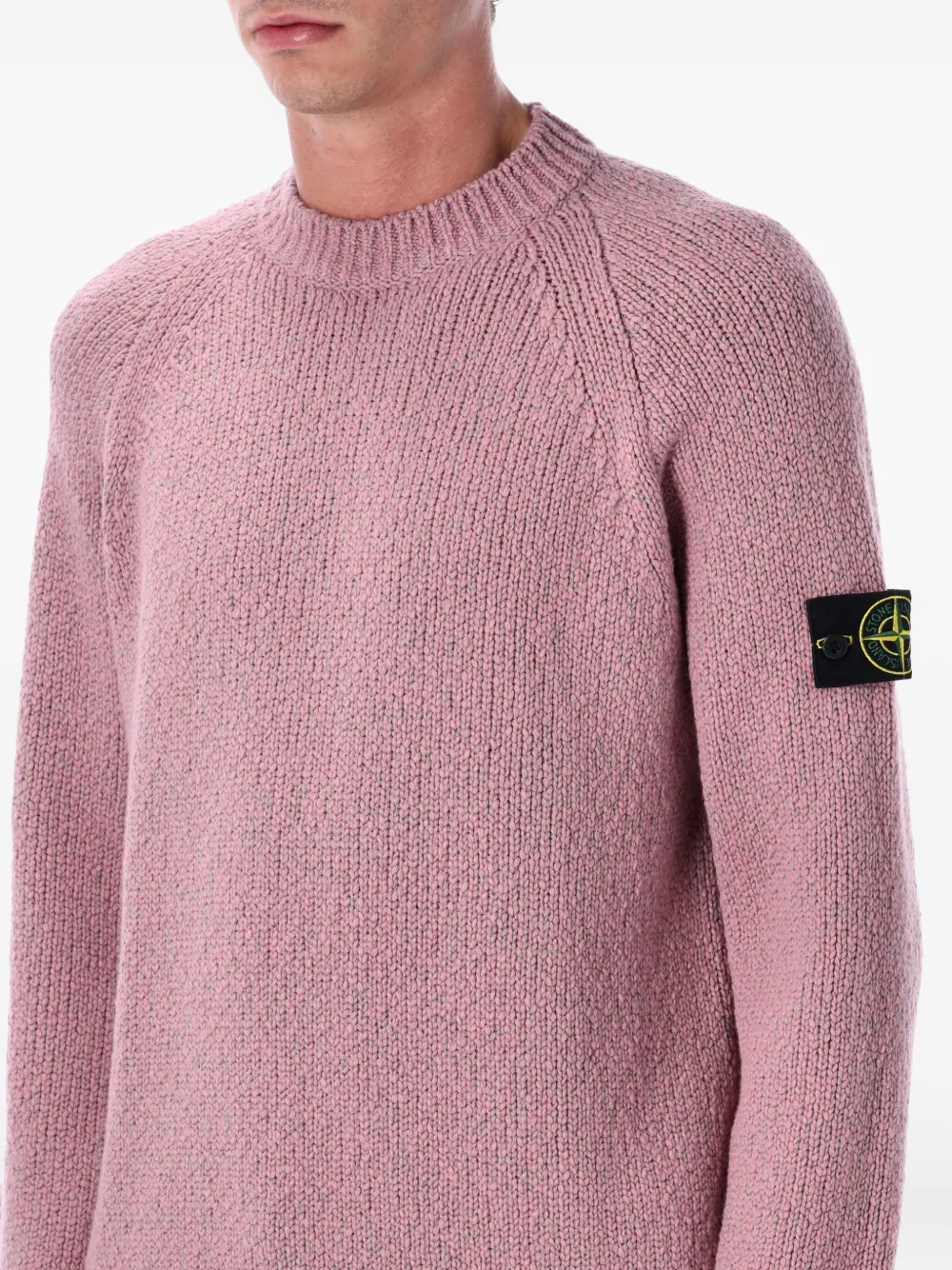 Stone Island Wollen trui met raglanmouwen Roze