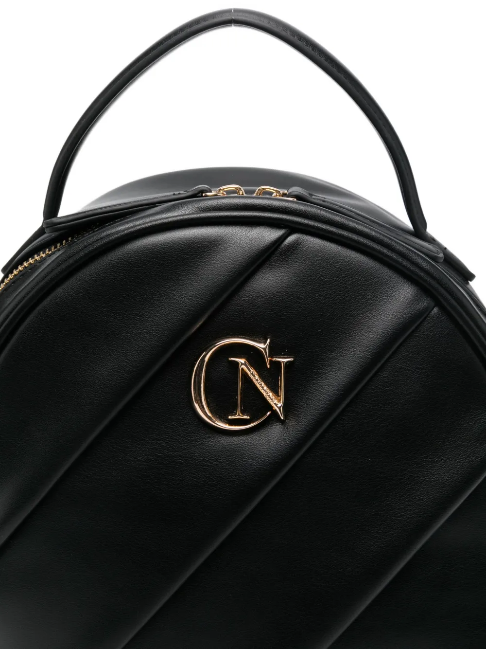 Cafènoir Quilted Logo-detail Backpack In Black