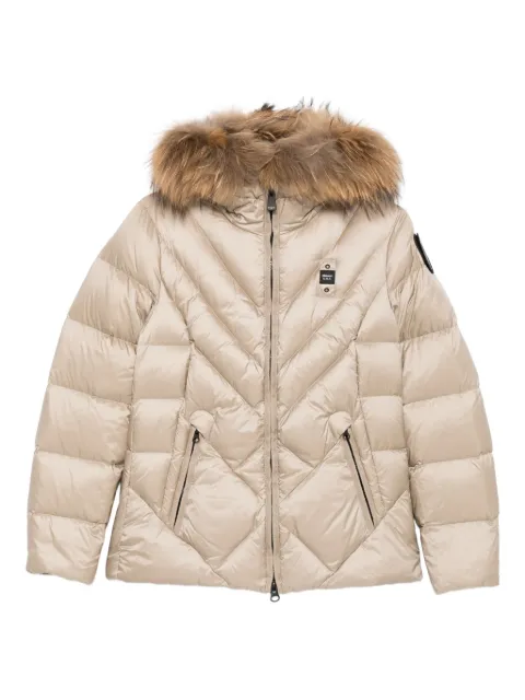 Blauer faux-fur trim puffer jacket
