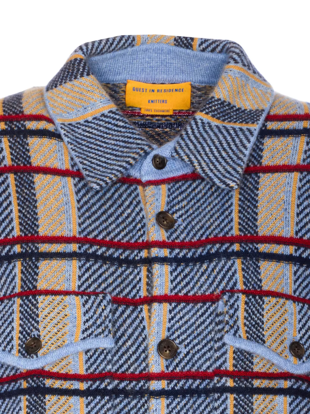 Guest In Residence Geruit shirt Blauw