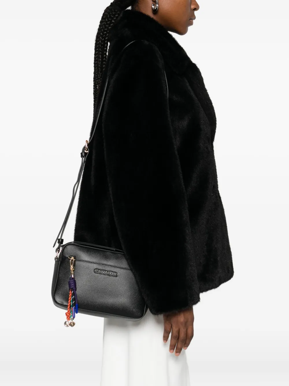 Cafènoir Tassel-detail Shoulder Bag In Black