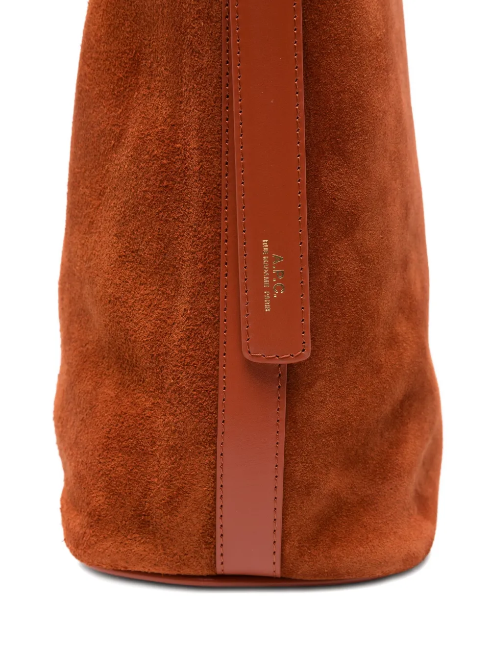 Apc Vera Suede Tote Bag In Brown