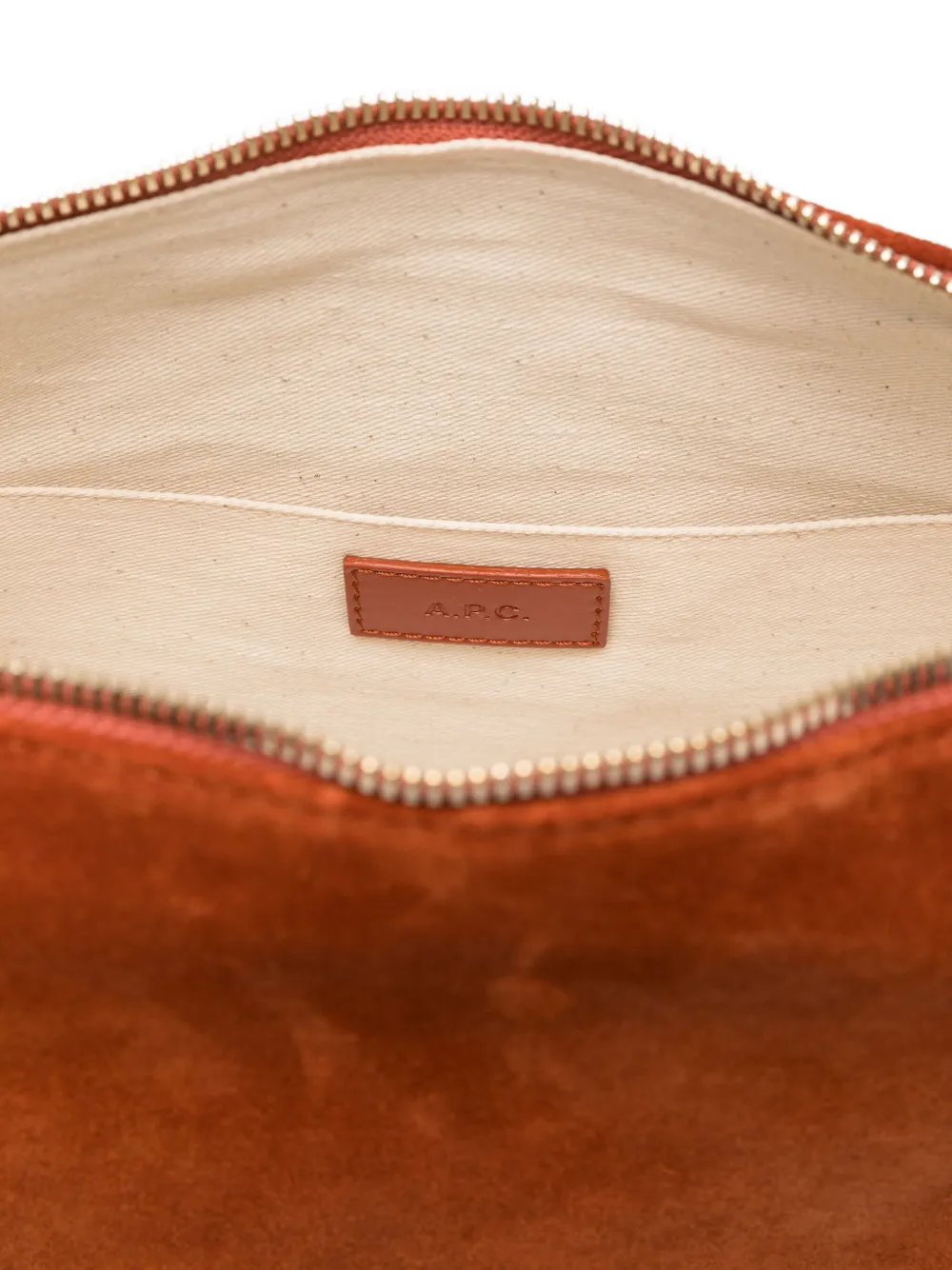 Apc Vera Suede Tote Bag In Brown
