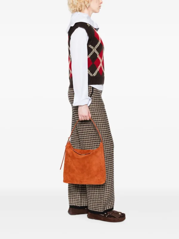A.P.C. Vera Suede Tote Bag | Brown | FARFETCH SG