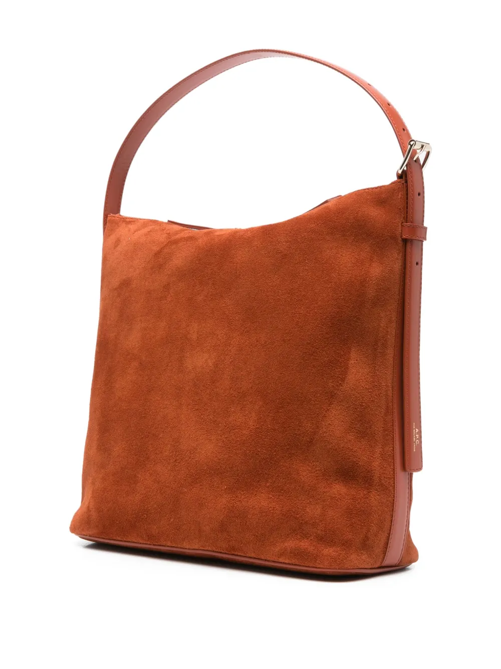 Apc Vera Suede Tote Bag In Brown