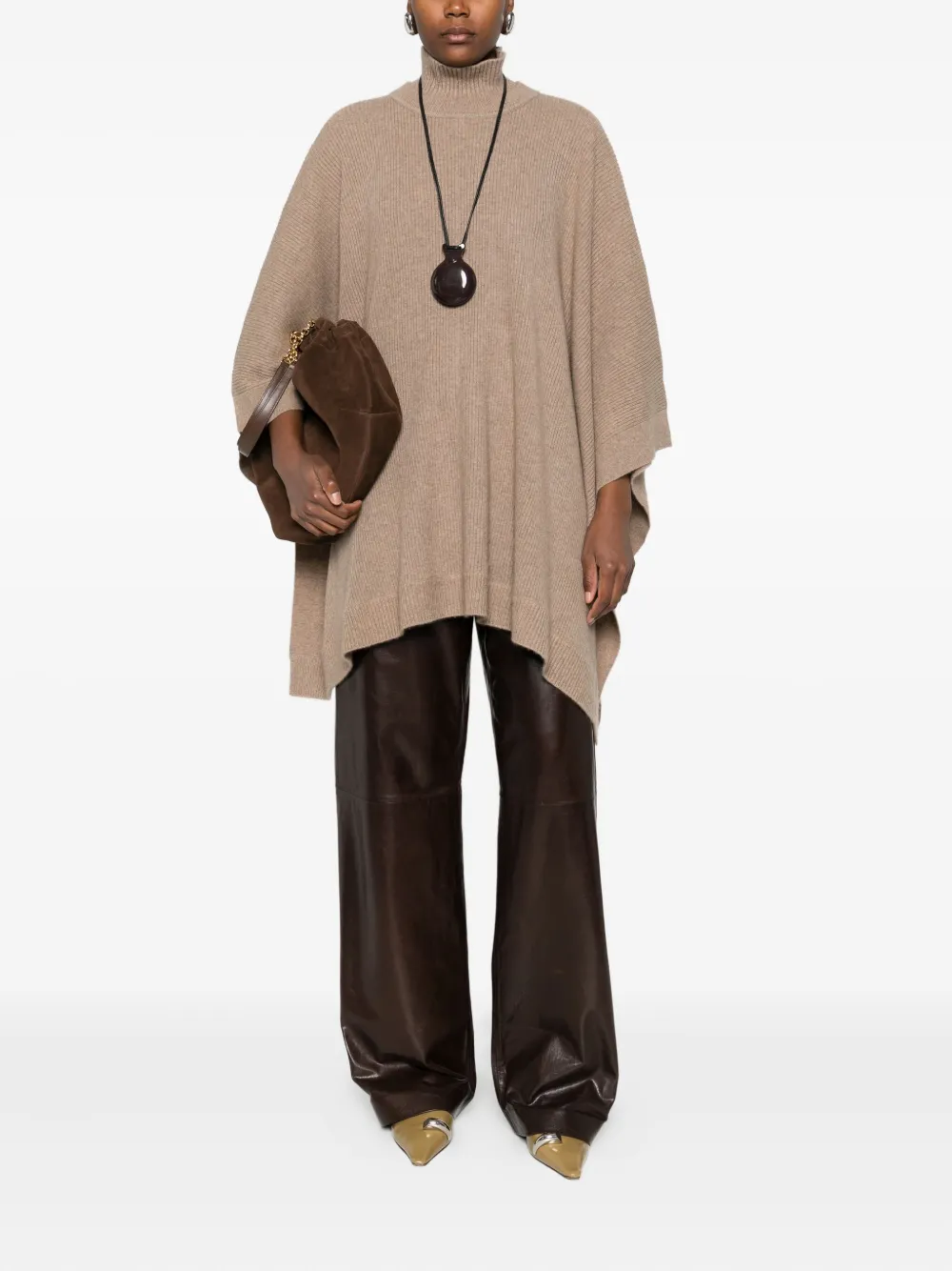 Max Mara funnel-neck poncho | Capes | Image 2