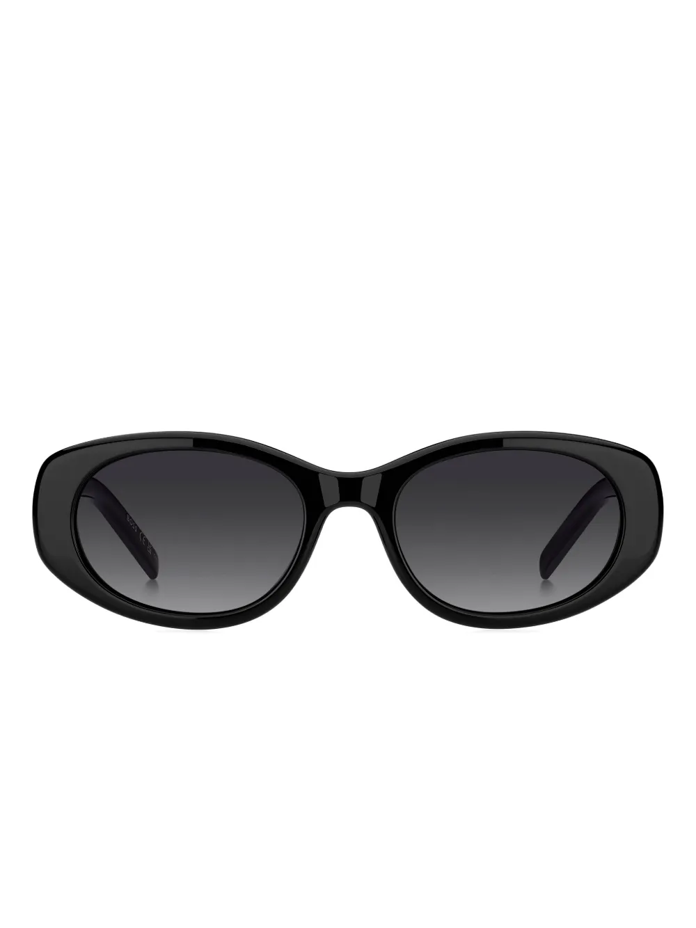 BOSS logo-plaque oval-frame sunglasses | Black | Image 1