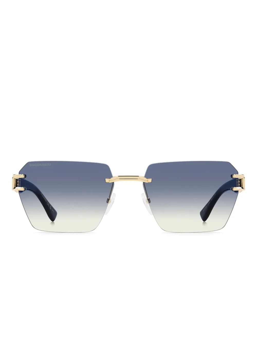 DSQUARED2 EYEWEAR logo-plaque rimless sunglasses | Black | Image 1