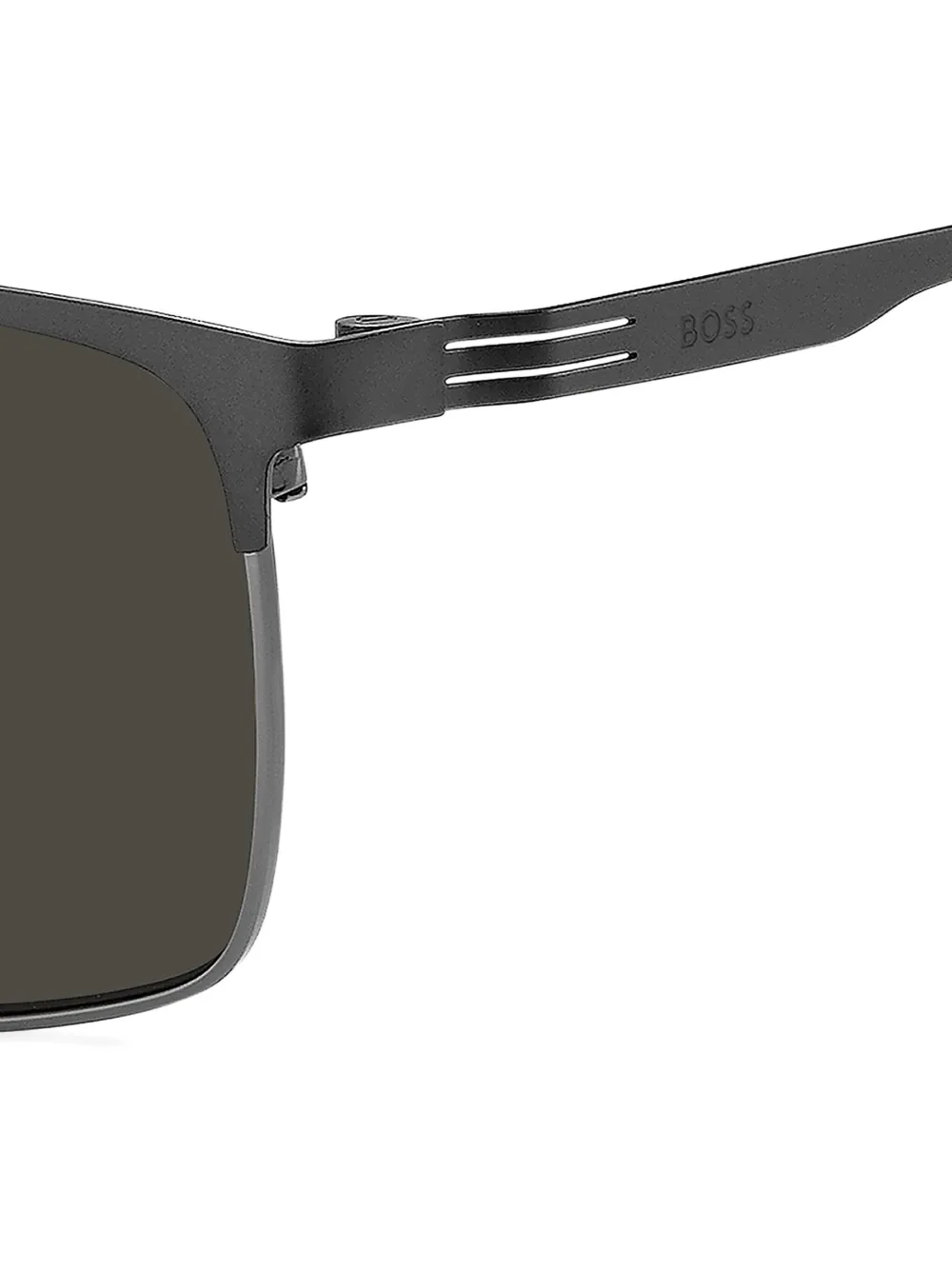 BOSS Zonnebril met vierkant montuur Zwart