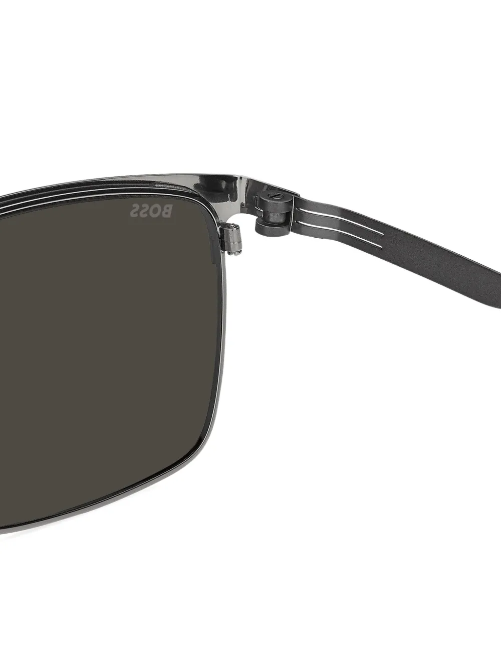 BOSS Zonnebril met vierkant montuur Zwart