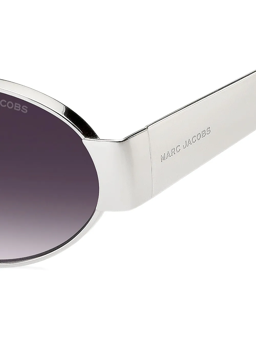 Marc Jacobs Oval-frame Sunglasses In Metallic