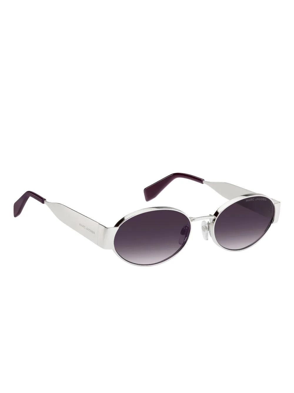 Marc Jacobs Oval-frame Sunglasses In Metallic