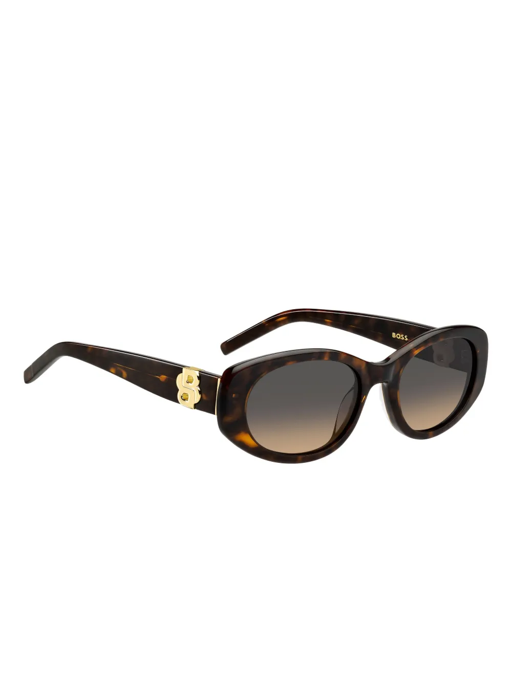 BOSS Zonnebril met logodetail Bruin