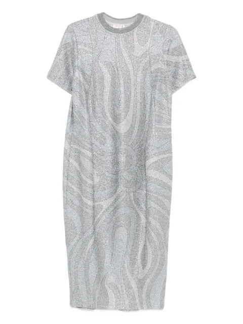 PUCCI robe pailletée à manches courtes