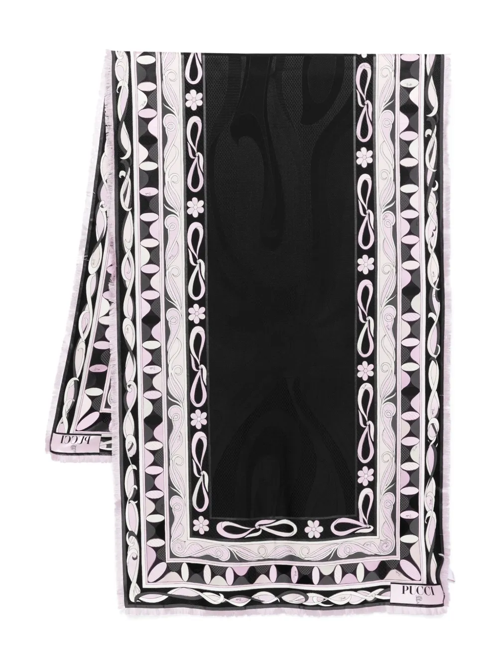 PUCCI patterned scarf | Black | Image 1