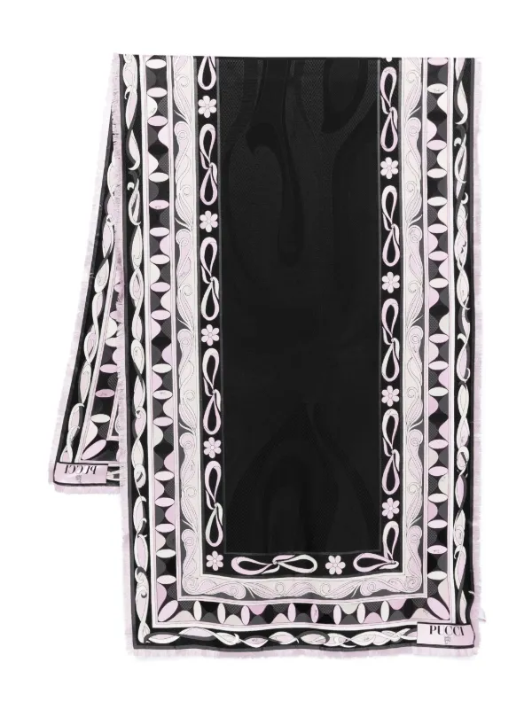 Pucci Patterned Scarf in Black