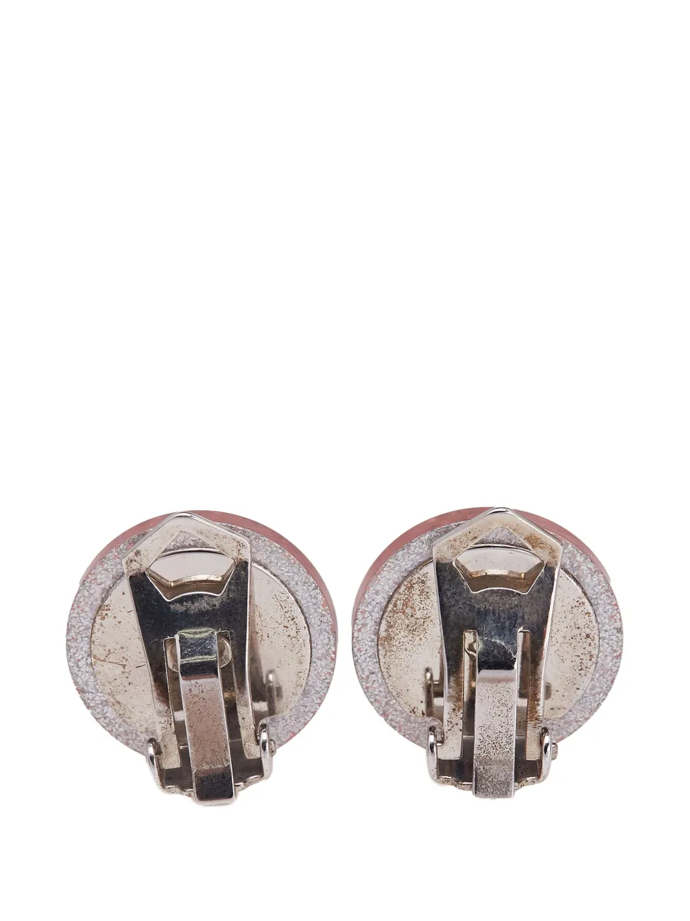CHANEL Pre-Owned 2000 Resin CC Round Clip On Earrings costume earrings | Image 2