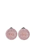 CHANEL Pre-Owned 2000 Resin CC Round Clip On Earrings costume earrings - Pink
