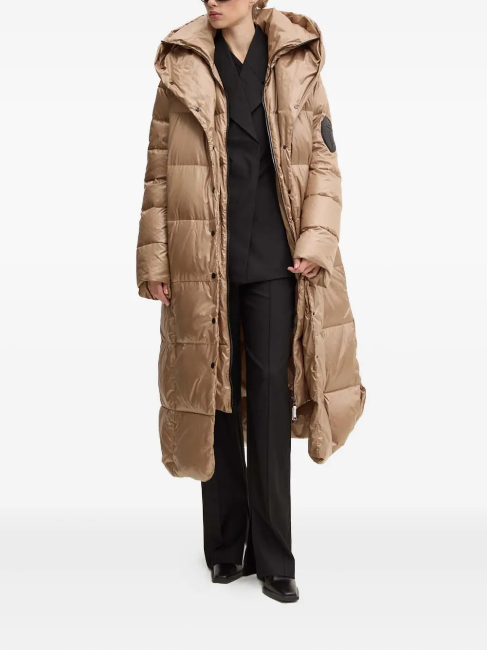 Mmc Studio Mila's Hooded Padded Coat In Neutral