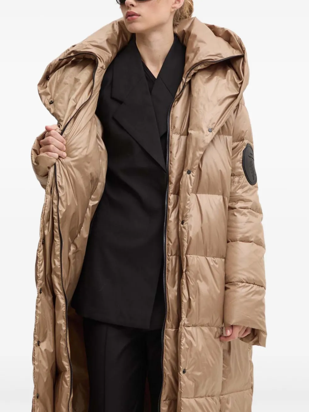 Mmc Studio Mila's Hooded Padded Coat In Neutral