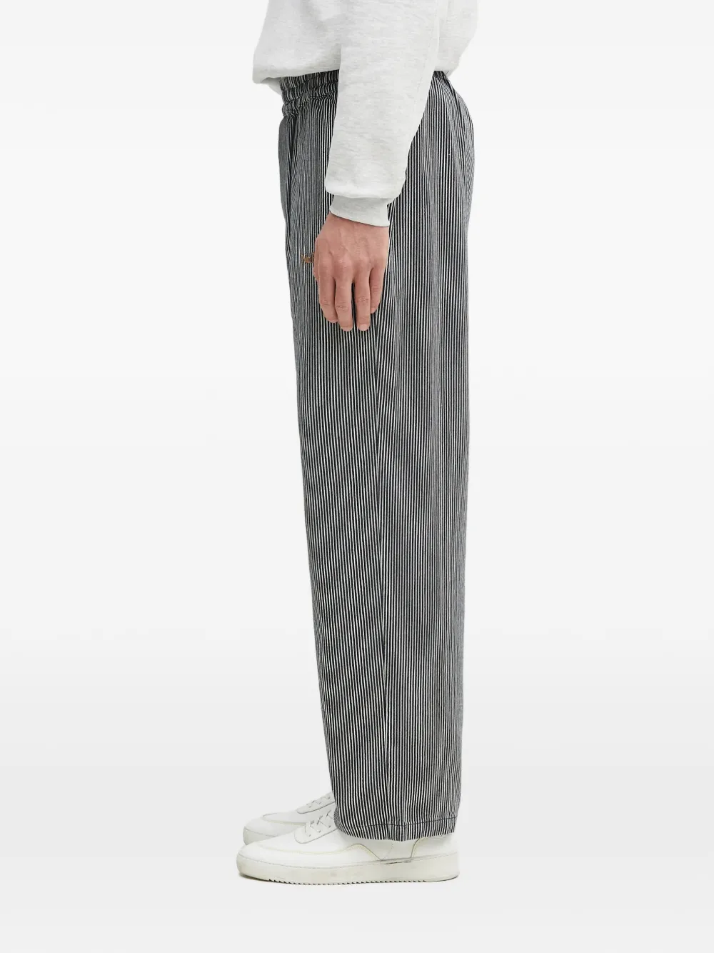 Aries elastic-waistband striped trousers - Blauw