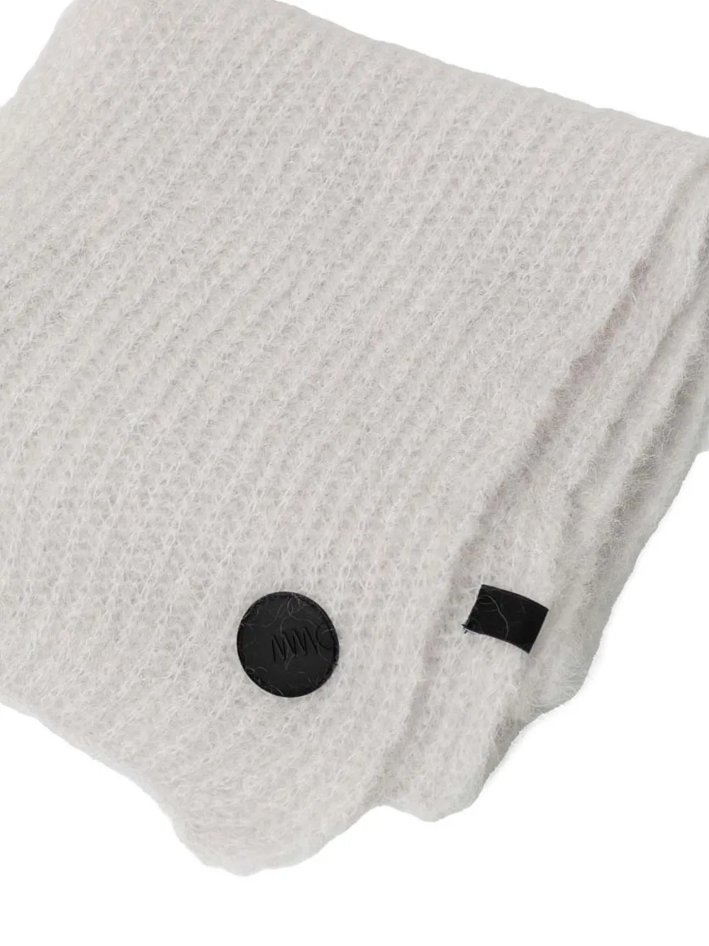 MMC STUDIO textured logo-patch scarf - Grijs