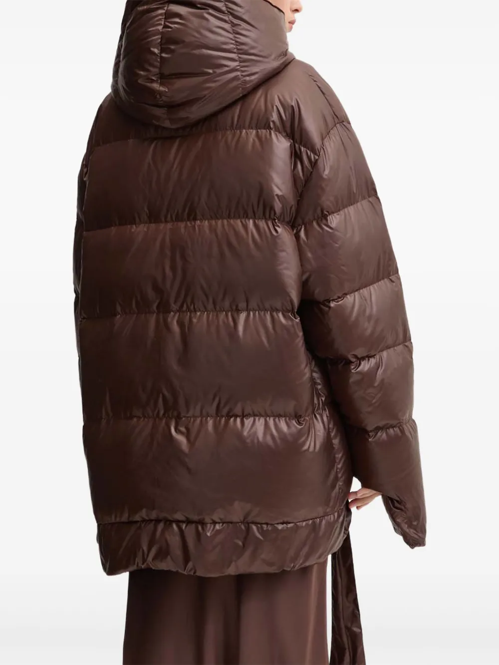 Mmc Studio Jesso Hooded Puffer Jacket In Brown