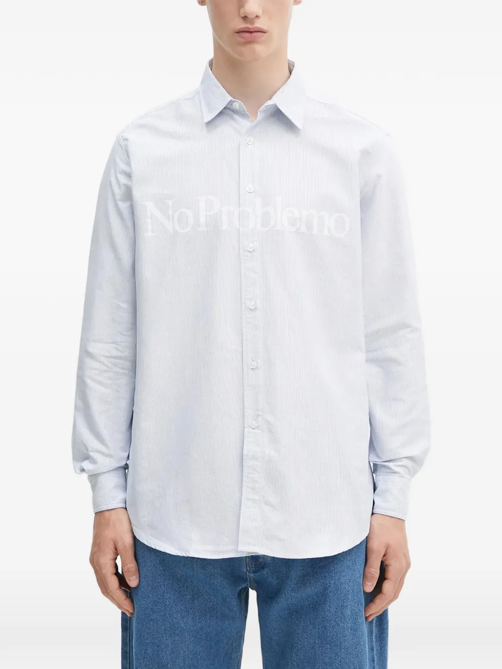 Aries stripe-pattern shirt - Bianco