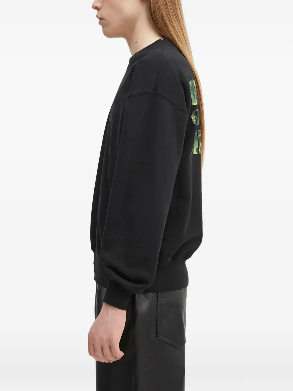 Aries Sweater met print Zwart
