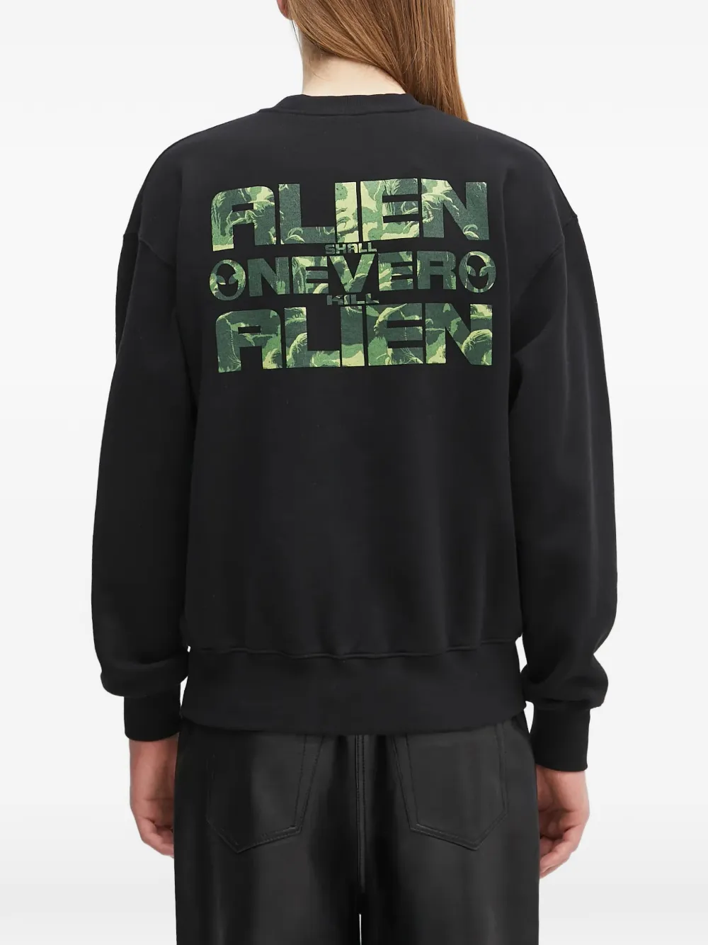 Aries Sweater met print Zwart