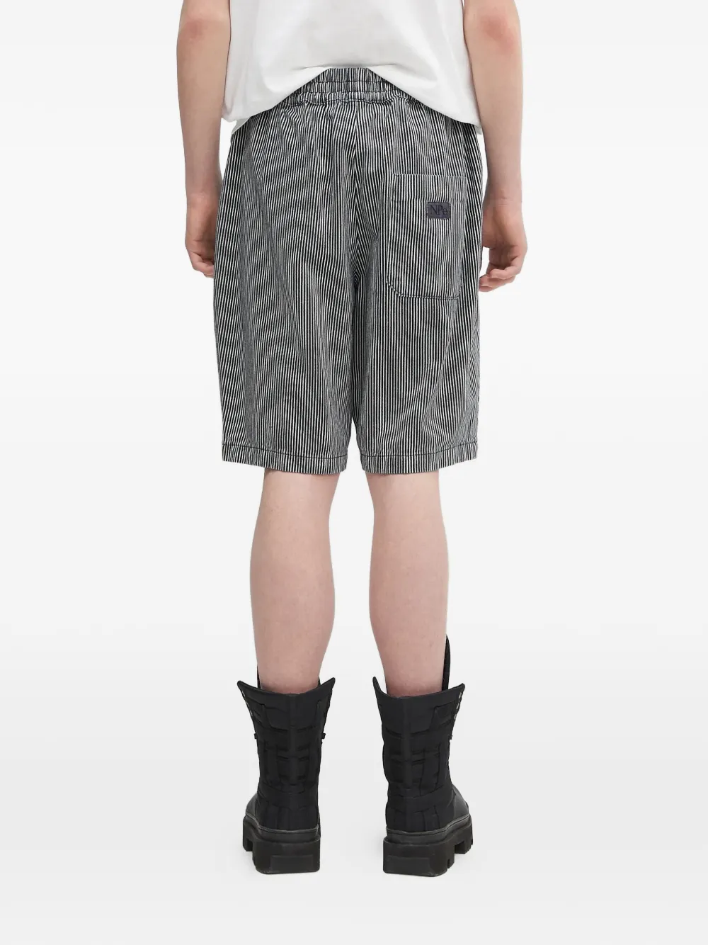 Aries Gestreepte shorts met patch Blauw