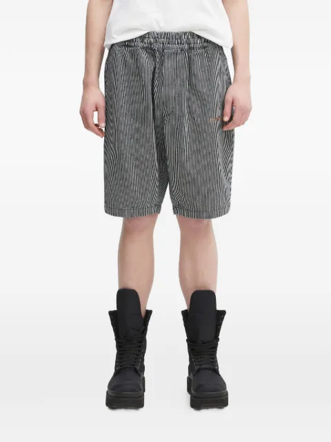 Aries striped patch shorts