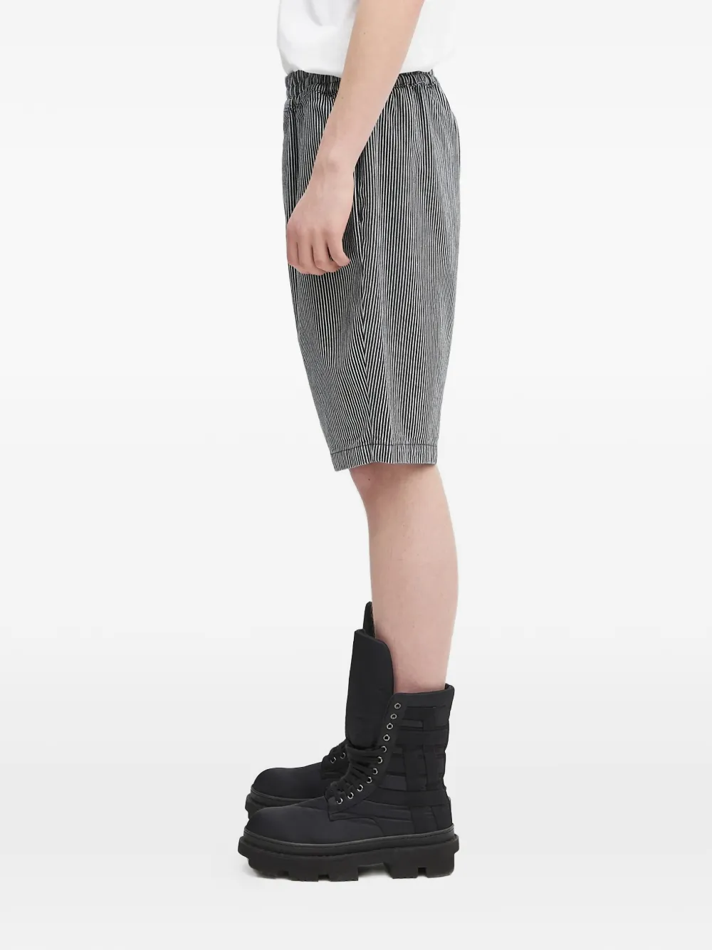  Aries Striped Patch Shorts - Blue 