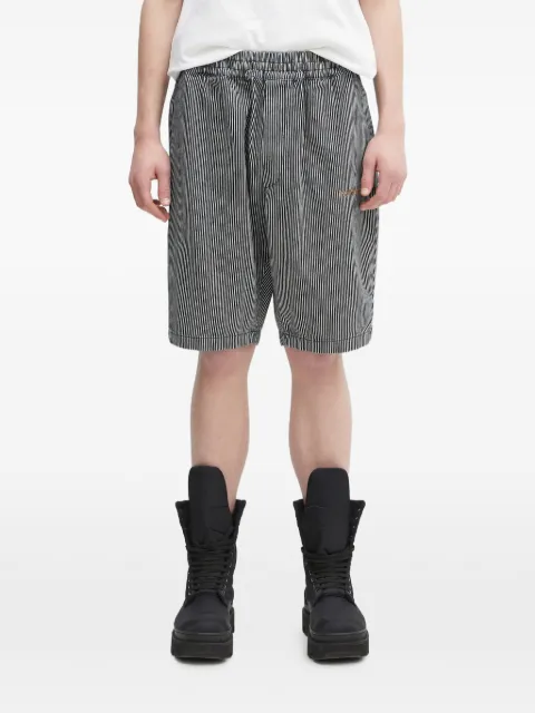 Aries striped patch shorts
