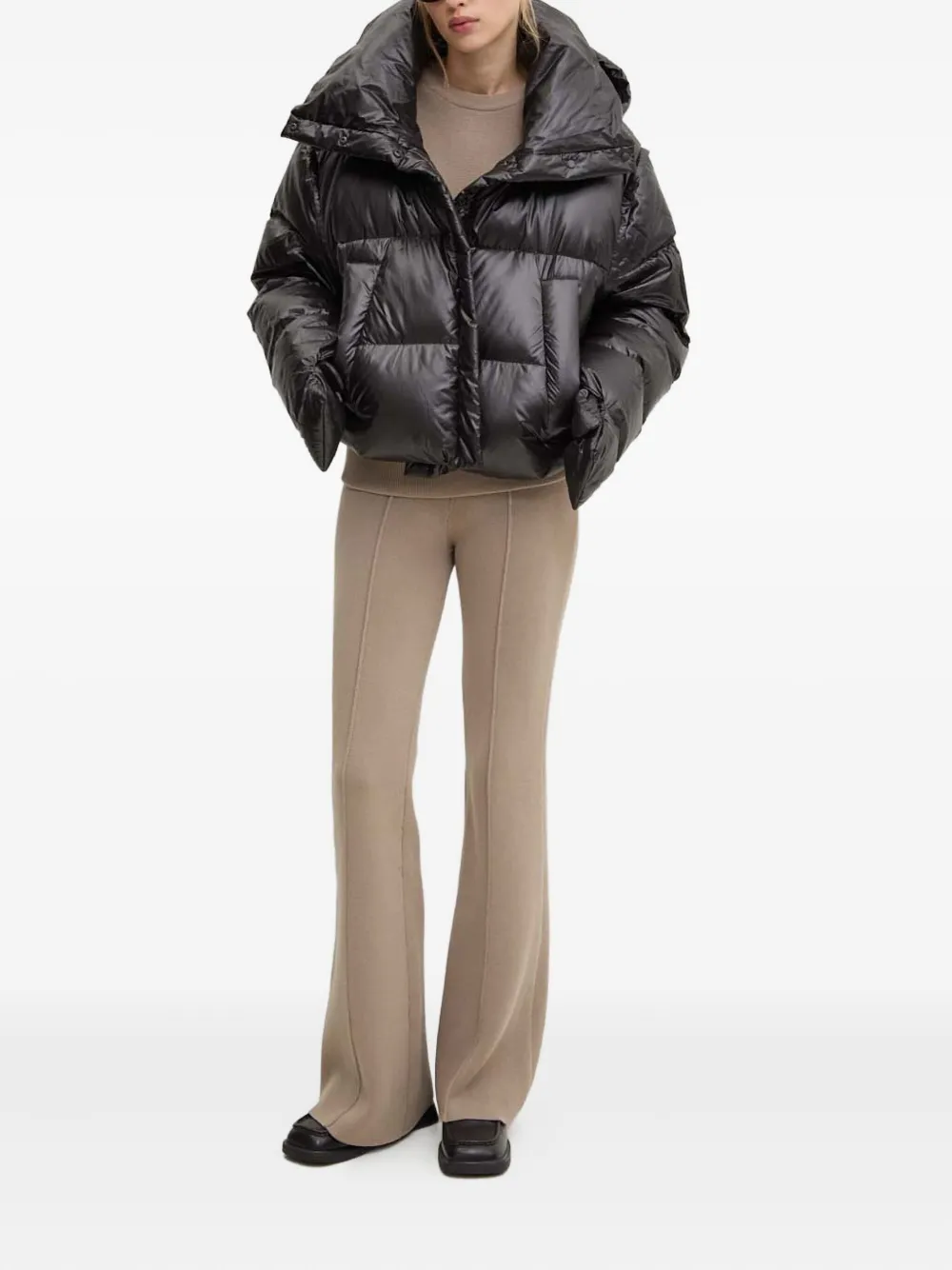 Mmc Studio Rafo Padded Hooded Jacket In Black