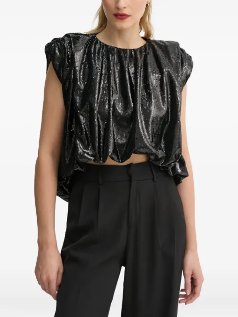 MMC STUDIO sequin cropped top