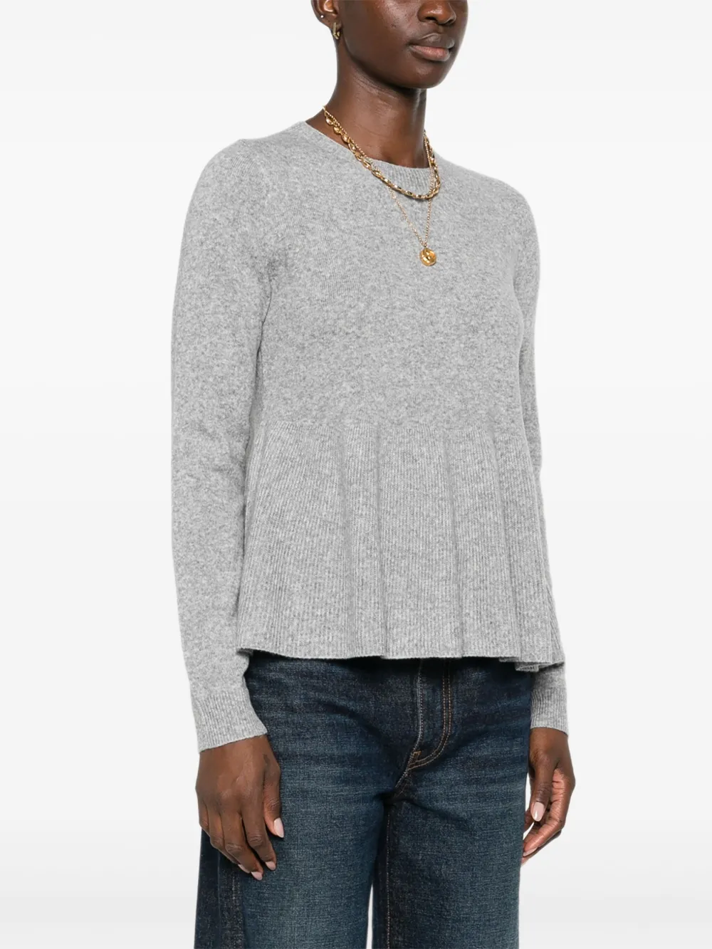 Ba&Sh Top met peplum afwerking Grijs