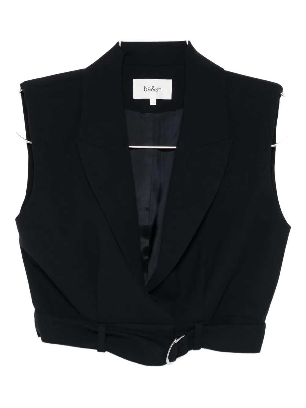 Ba&Sh belted cropped top - Nero