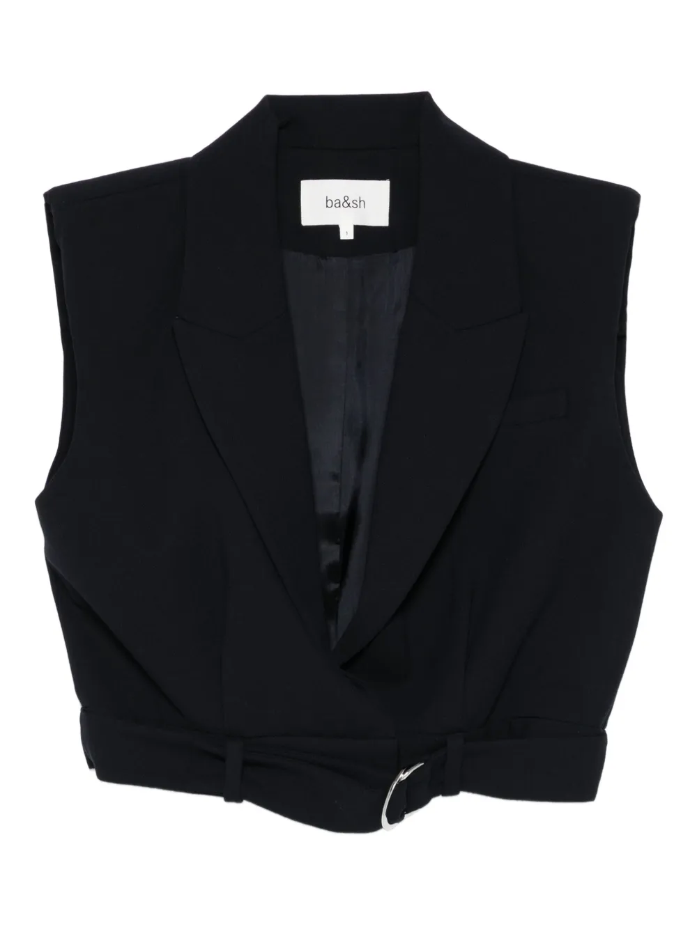 Ba&Sh belted cropped top | Black | Image 1
