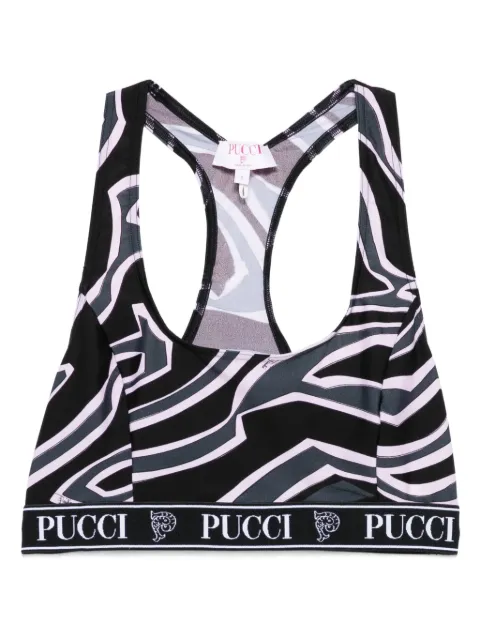 PUCCI racer-neck print bra